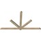 Ekena Millwork Kennewick Rough Sawn Timber Gable Bracket, Douglas Fir, 84"W x 49"H x 2"D x 4"F, 14/12 Pitch GBW084X49X0204KEN00RDF - alternate 2